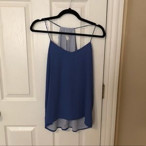 Express Periwinkle Reversible Deep V Tank Top